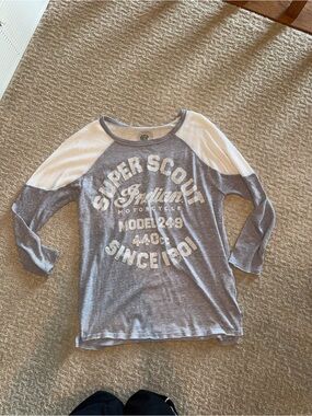 Indian Motercycle Gray and White Shirt